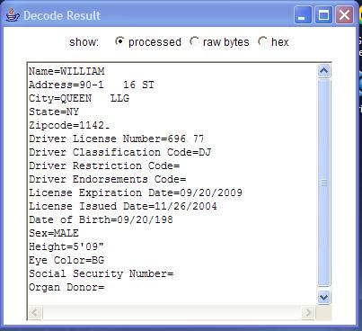 Aamva Drivers License Barcode